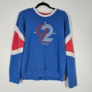 Abercrombie & Fitch Blue and Red Long Sleeve Tee